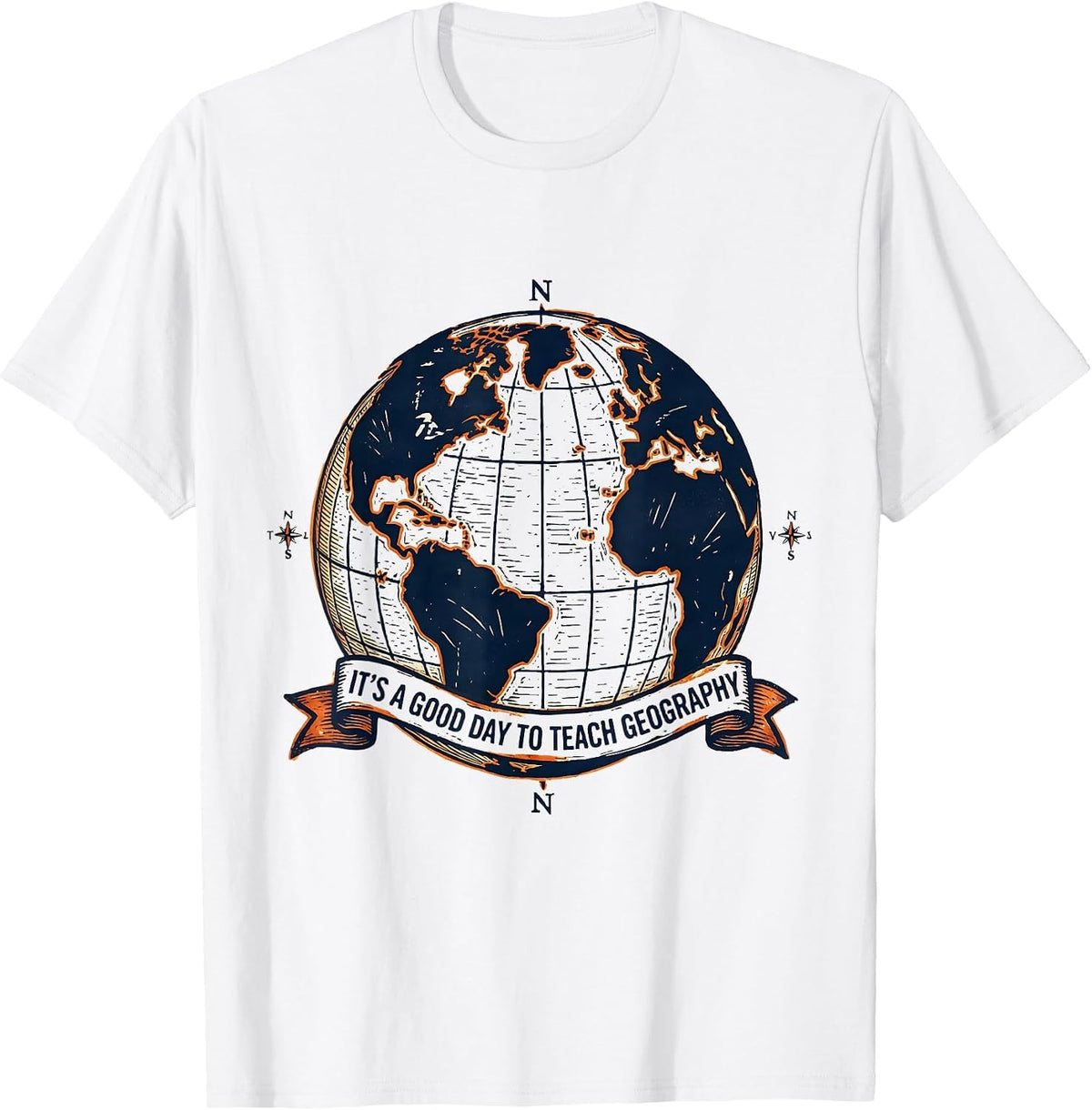 Men's It's A Good Day To Teach Geography Funny Teacher T-Shirt - White