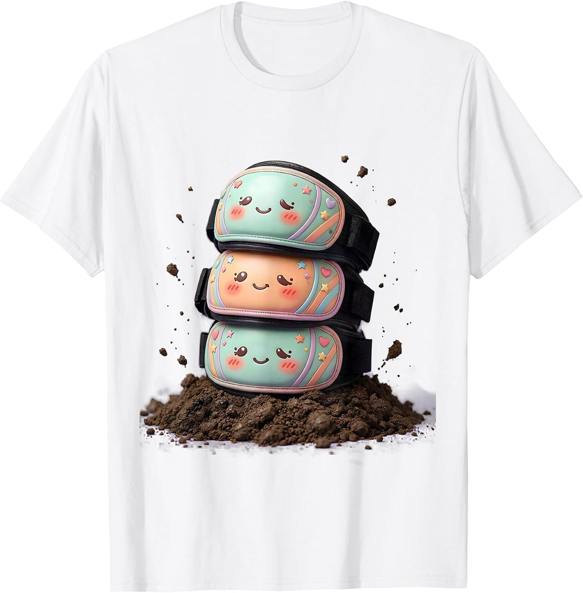 Men's Soccer Mom Muddy Shin Guards Graphic T-Shirt - White