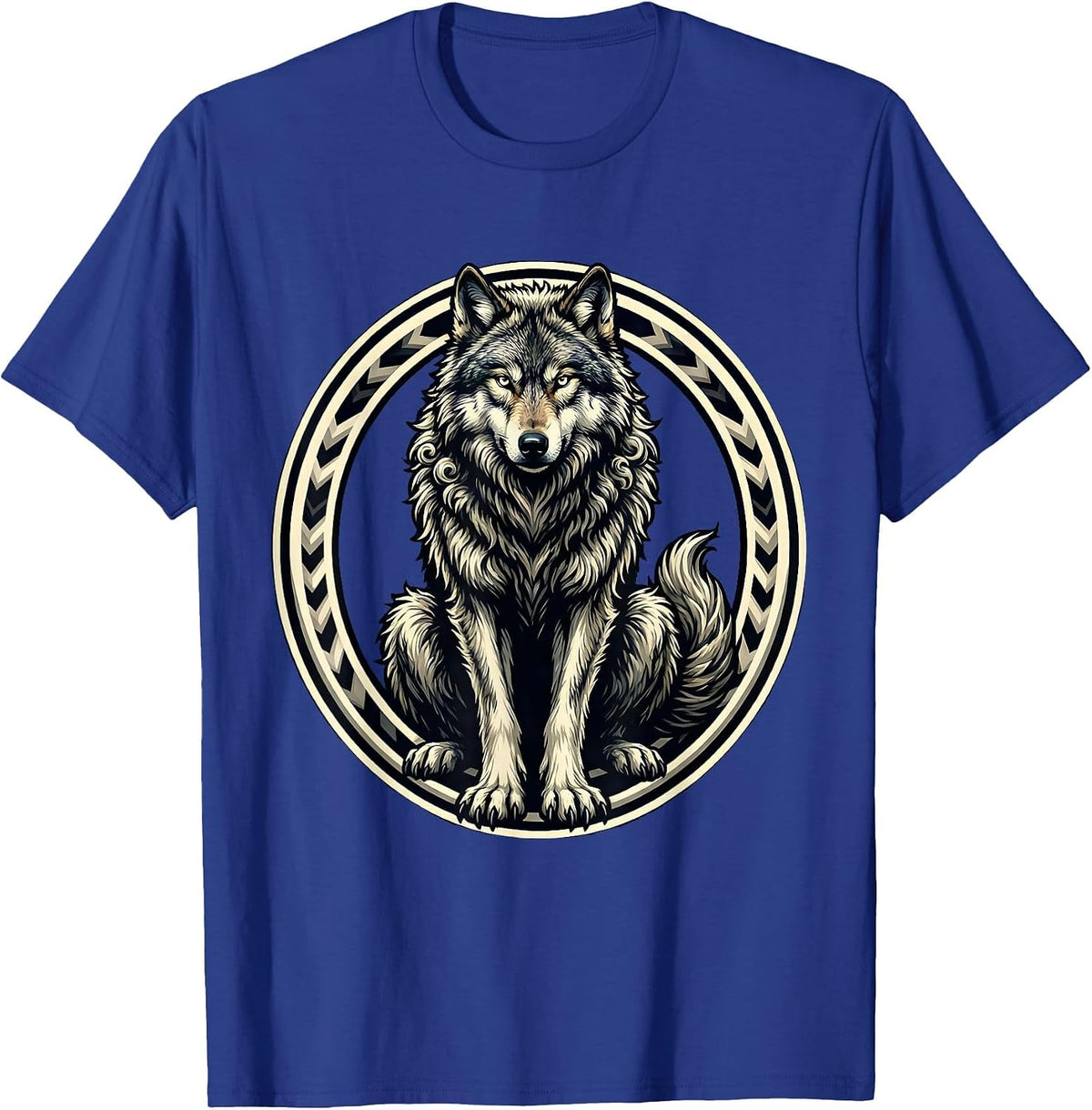 White Lies Wolf in Sheep's Wool Graphic Tee T-Shirt - Royal Blue