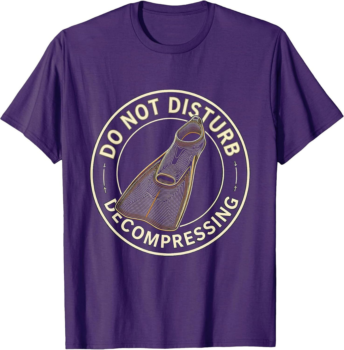 Do Not Disturb Decompressing Funny Scuba Diver Gift T-Shirt - Purple