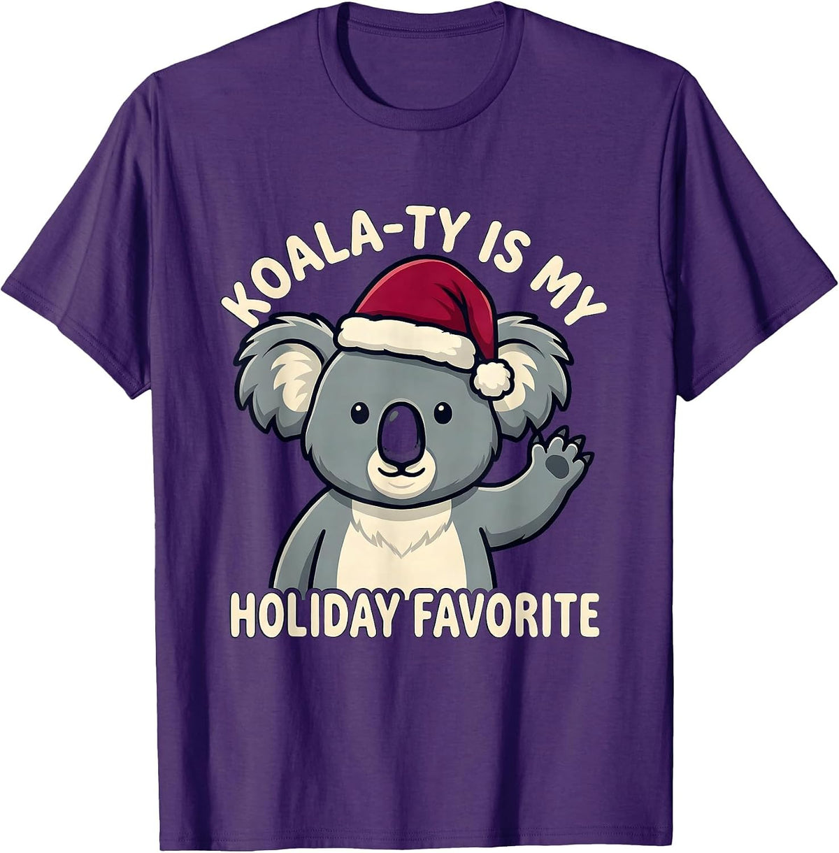 Men's Koala-ty Is My Holiday Favorite Cute Koala Lover Christmas T-Shirt - Purple