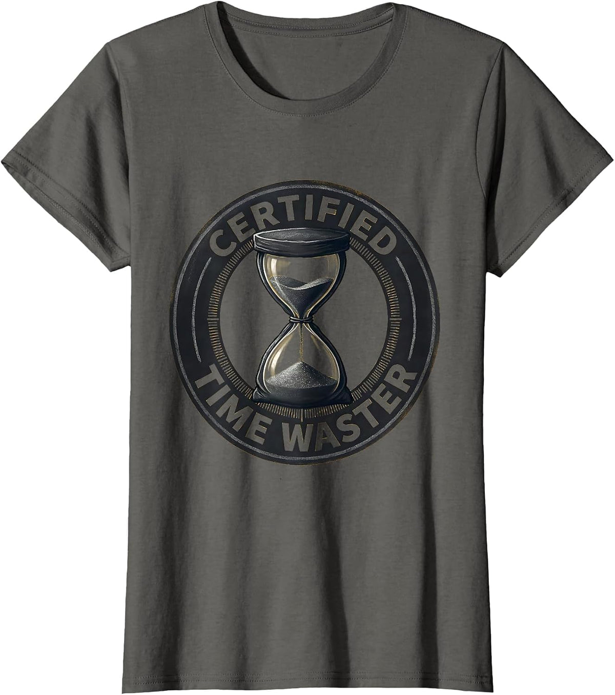 Women's Certified Time Waster Funny Rock Climber Bouldering Gift T-Shirt - Asphalt Grey