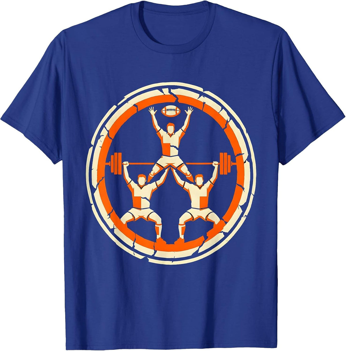 Men's Rugby Lineout Lift Graphic Tee T-Shirt - Royal Blue