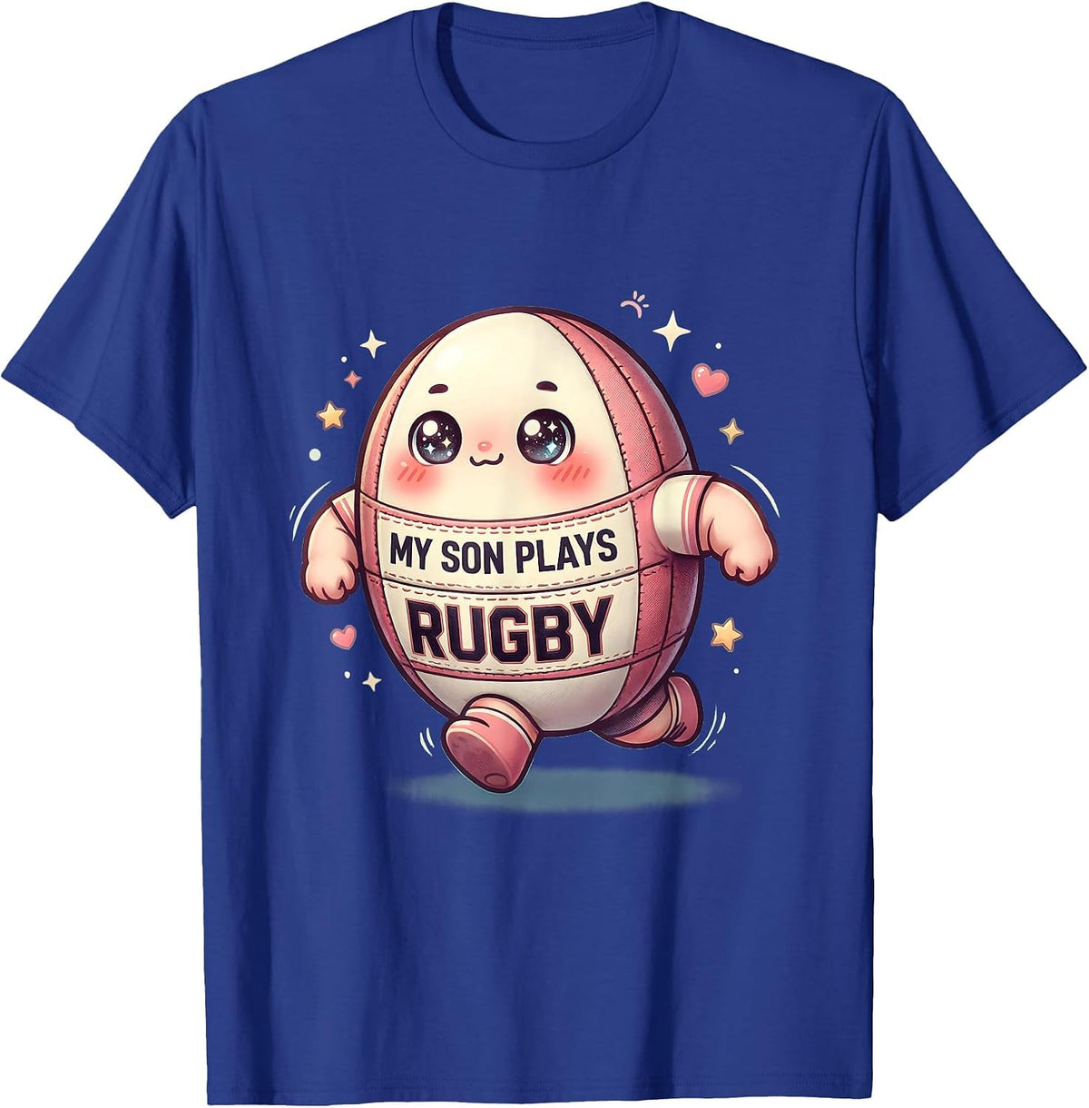 My Son Plays Rugby Proud Parent Design T-Shirt - Royal Blue