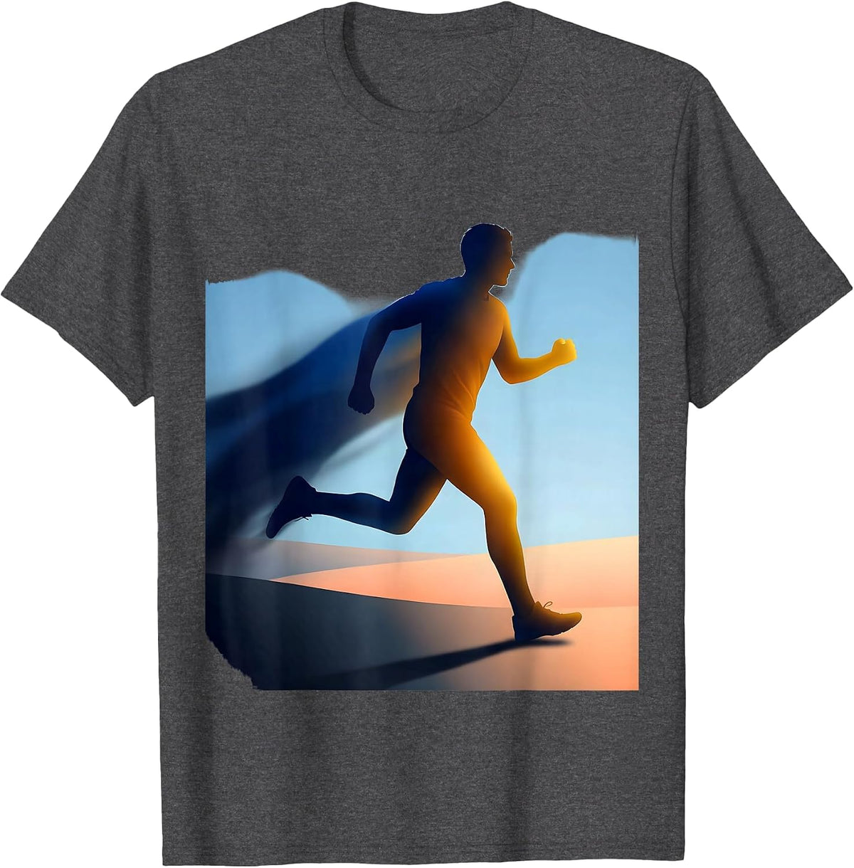 Men's Stepping Into the Light Suicide Prevention Design T-Shirt - Dark Heather Grey