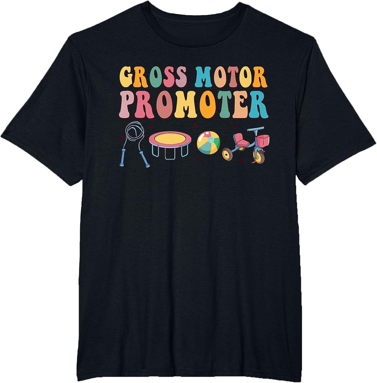 Gross Motor Promoter Physical Therapist Graduation T-Shirt - Black