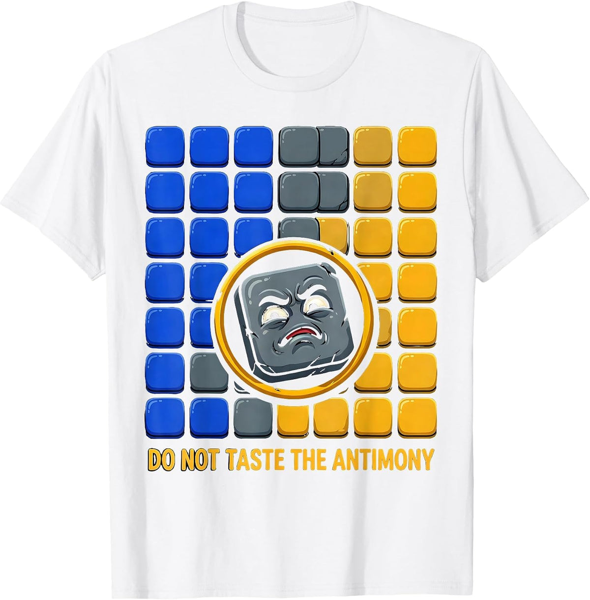 Men's Do Not Taste The Antimony Funny Periodic Table Chemistry T-Shirt - White