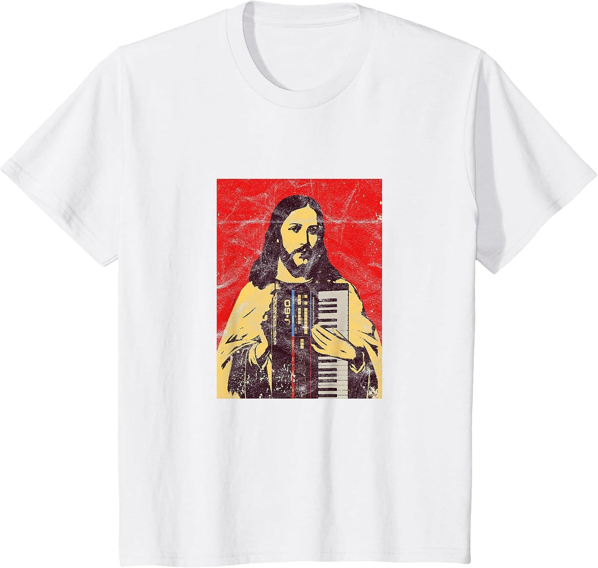 Vintage Holy Synthesizer Analog - Jesus Synth Nerd T-Shirt T-Shirt - White