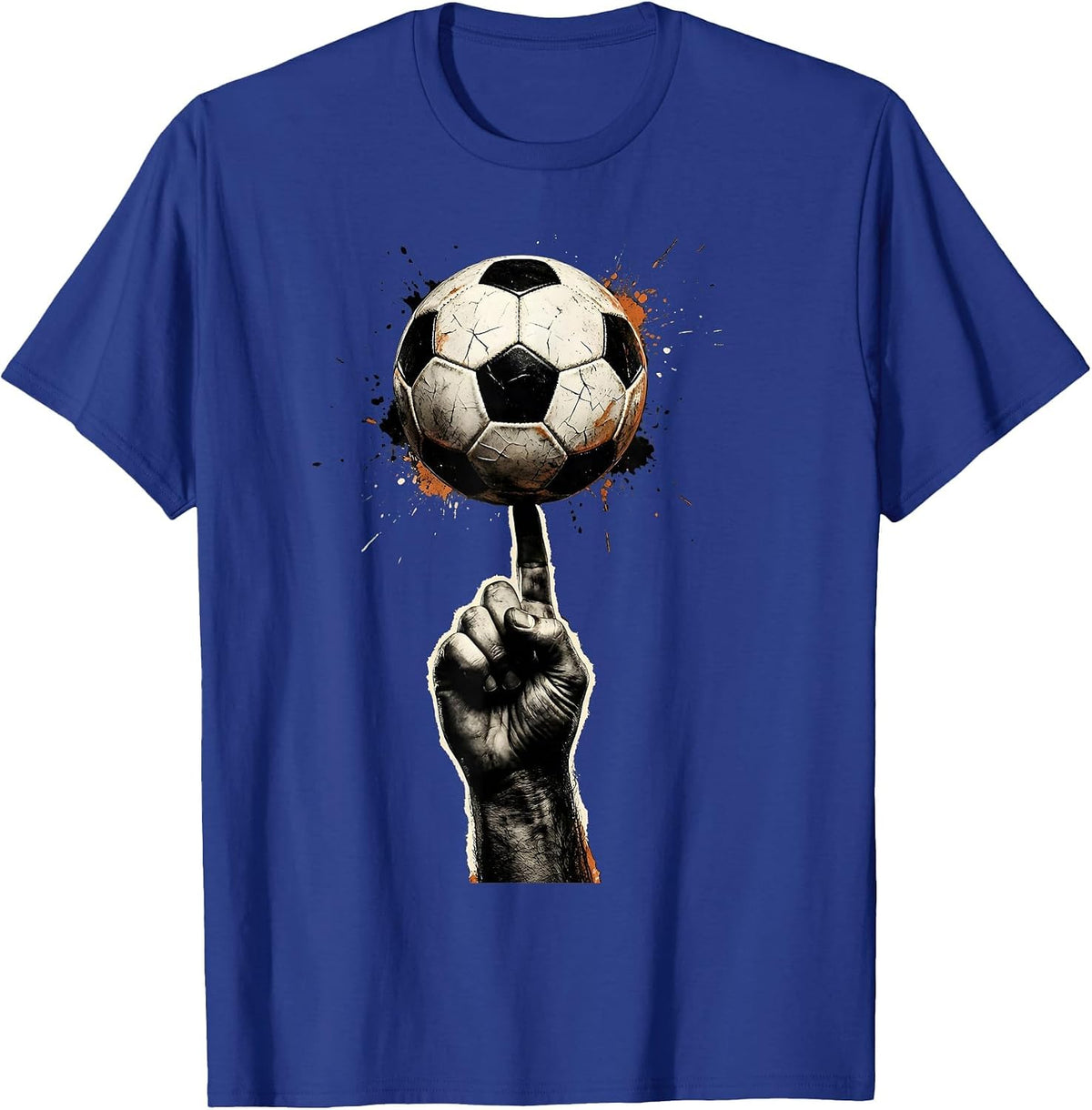 Men's Soccer Dad Ball Balancing Fingertip Graphic T-Shirt - Royal Blue
