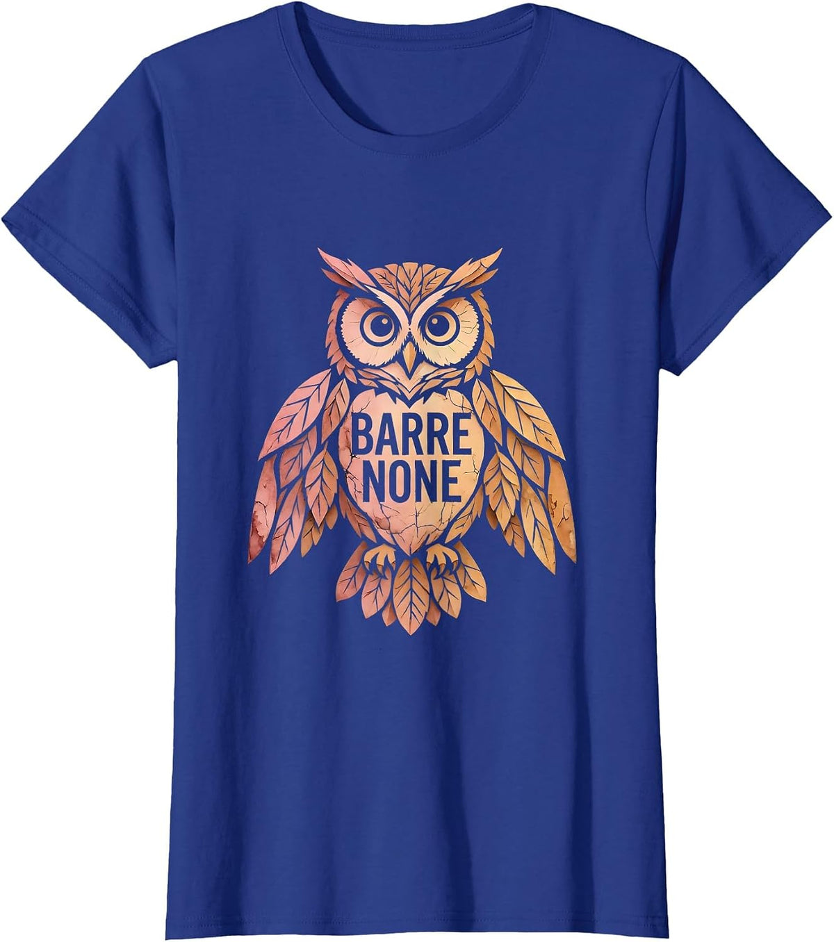 Women's Barre None Balletcore Fashion Inspirational Design T-Shirt - Royal Blue