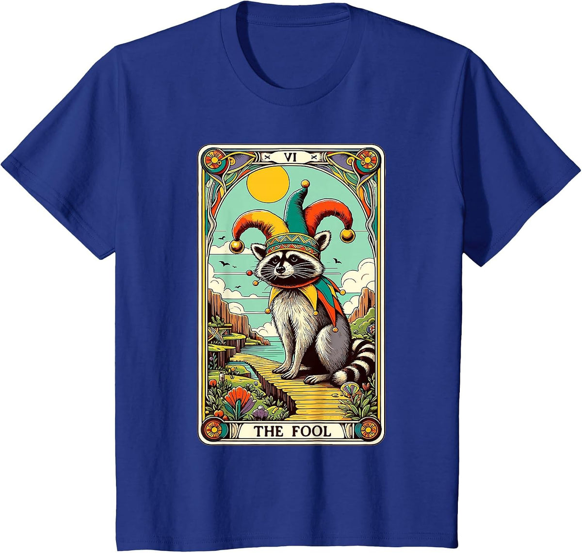 Raccoon Tarot Card The Fool Racoon Raccoon T-Shirt - Royal Blue