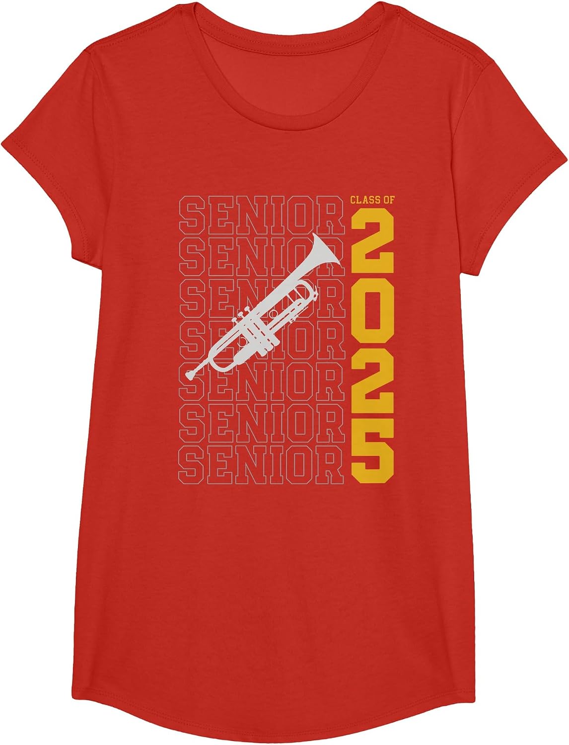 Class of 2025 Senior Trumpet for Trumpet Player T-Shirt - Girls Red