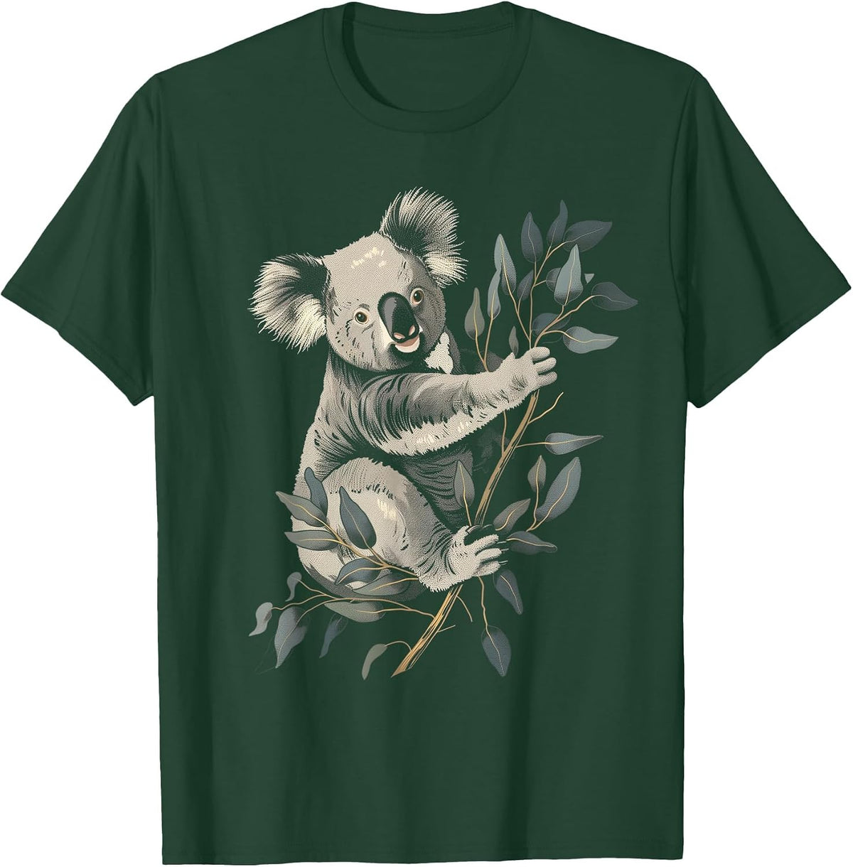 Koala Eucalyptus Funny Koala Bear Australia T-Shirt - Dark Green