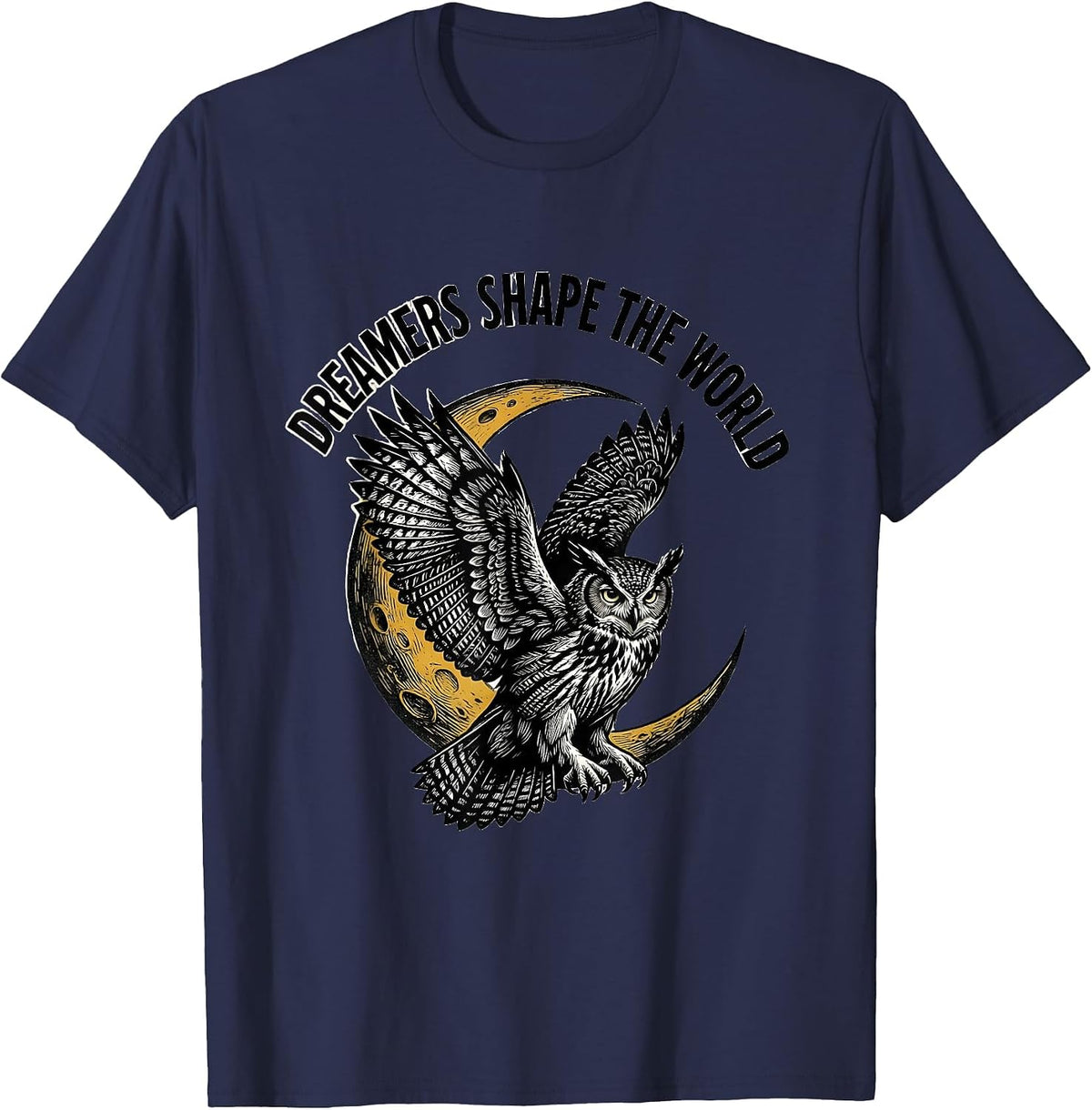 Reveur House Dreamers Shape the World Design T-Shirt - Navy Blue