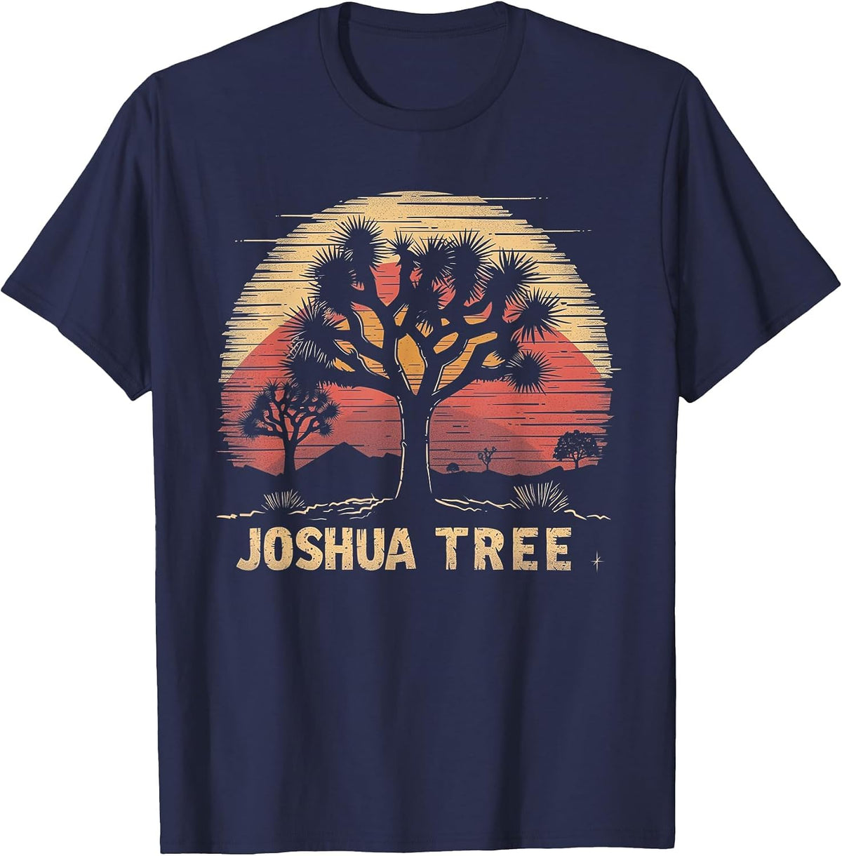Joshua Tree - US National Park Vintage T-Shirt - Navy Blue