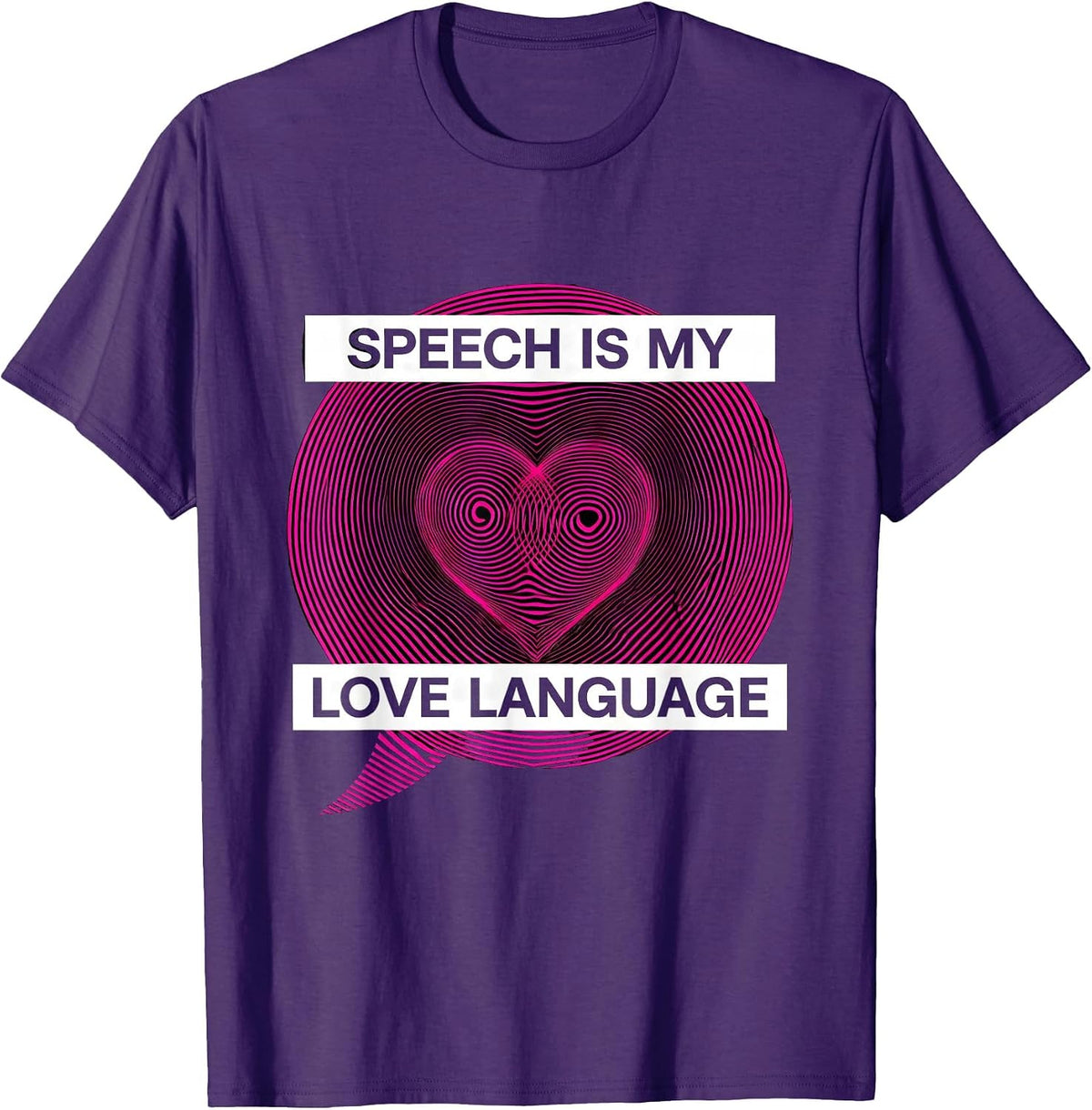 Men's Speech Is My Love Language Speech Therapy Design T-Shirt - Purple