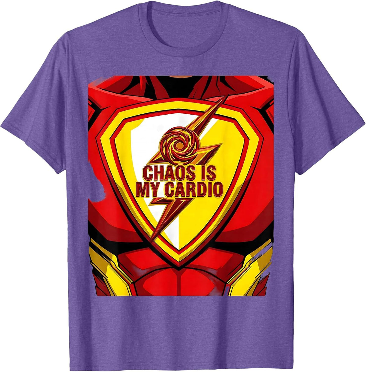 Men's Chaos Is My Cardio Chaos Coordinator Design T-Shirt - Purple Heather