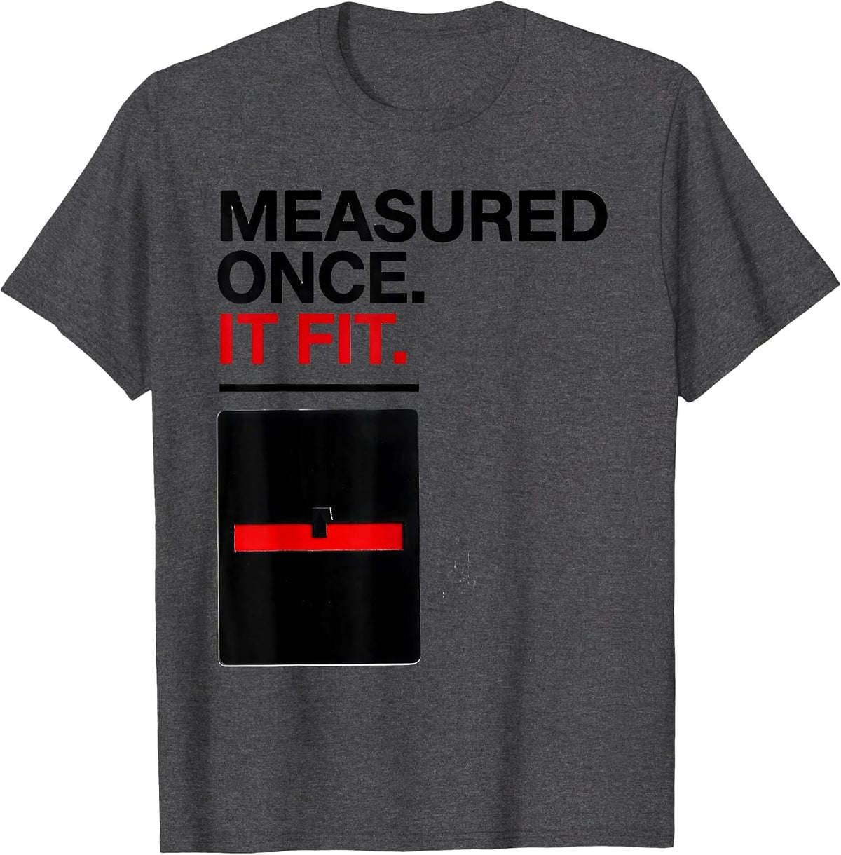 Men's Measured Once It Fit Swiss International Machinist T-Shirt - Dark Heather Grey