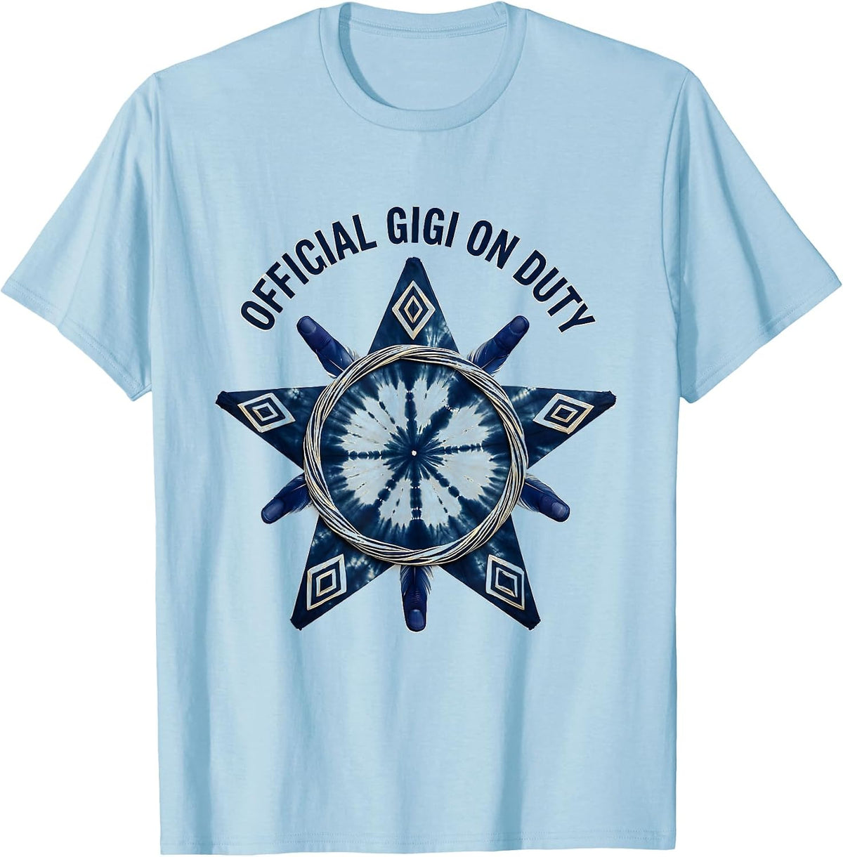 Men's Official Gigi On Duty Grandmother Design T-Shirt - Baby Blue