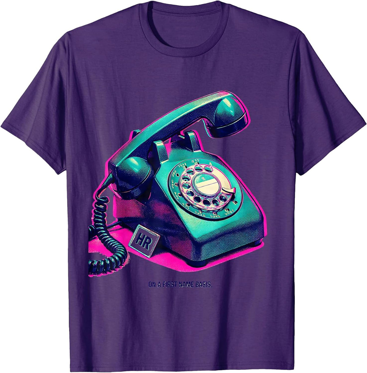 On a First Name Basis Friendly Humor Design T-Shirt - Purple