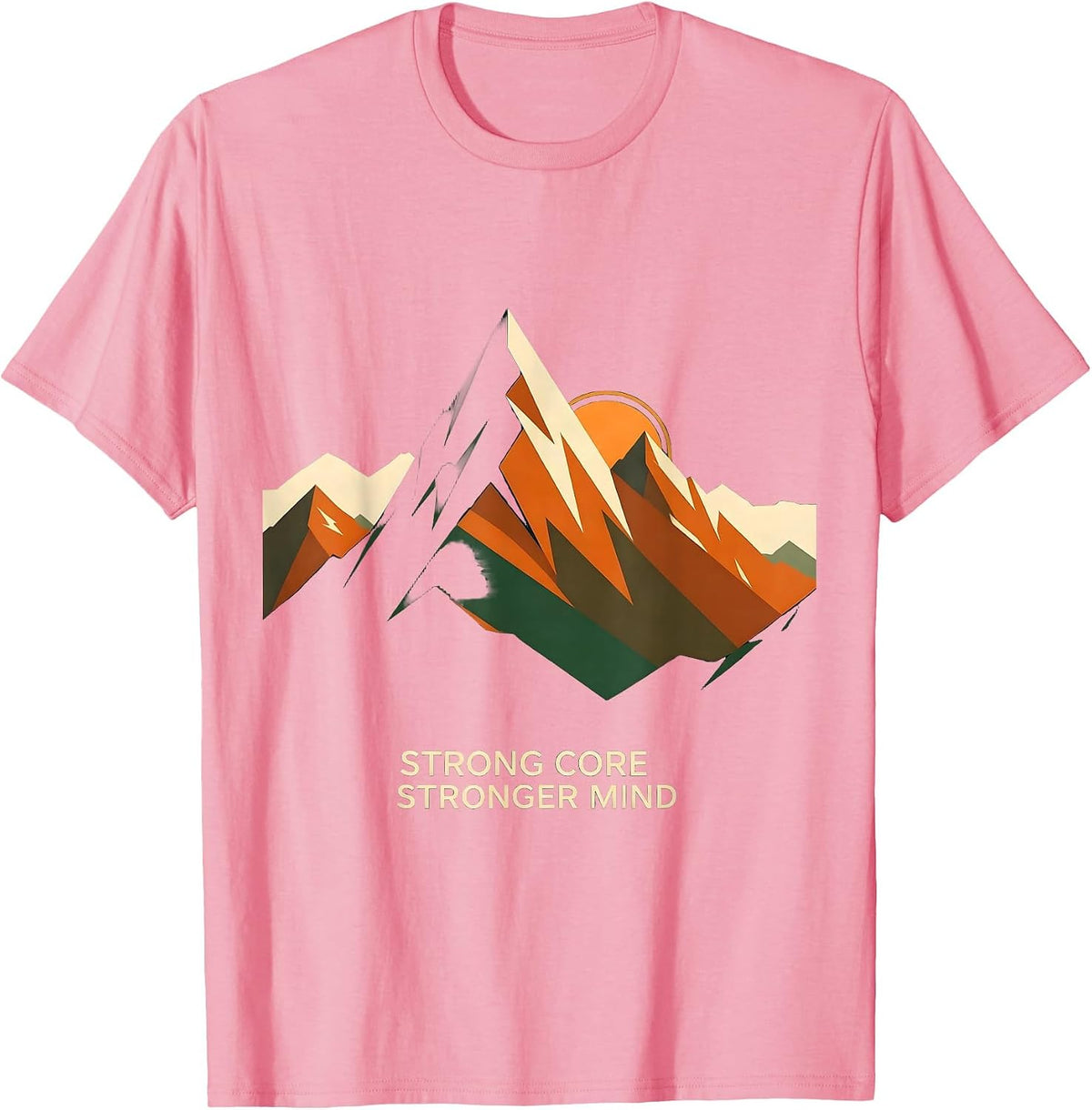 Strong Core Stronger Mind Pilates Design T-Shirt - Pink
