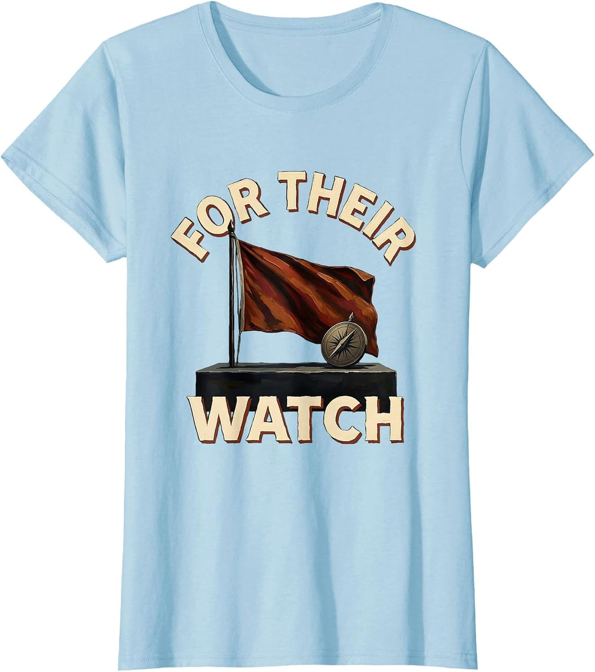 For Their Watch Patriotic Vintage Memorial Day T-Shirt - Baby Blue