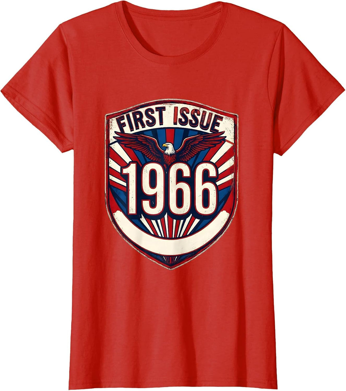 Women's First Issue 1966 Vintage Stamp 60th Birthday Gift Men Women T-Shirt - Red