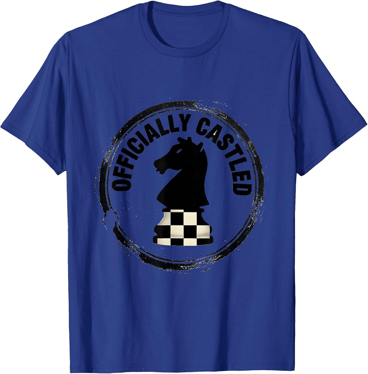 Officially Castled Funny Chess Player Gift Chess Lover Humor T-Shirt - Royal Blue