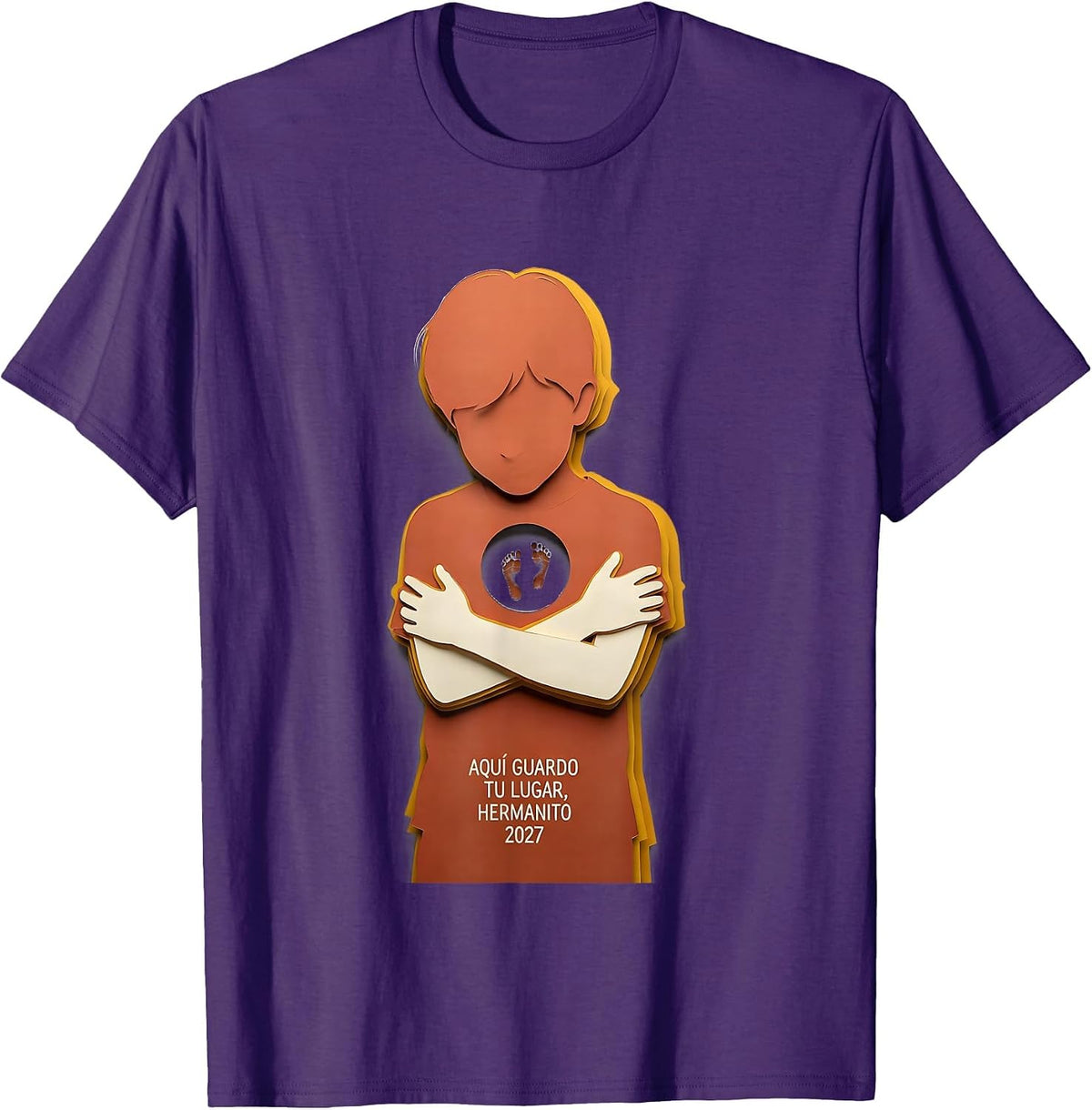 Aquí guardo tu lugar, hermanito 2027 Hermano Mayor Spanish T-Shirt - Purple