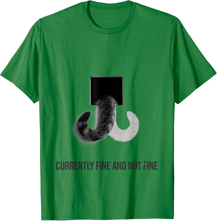 Men's Currently Fine And Not Fine Quantum Physics Humor Science T-Shirt - Kelly Green