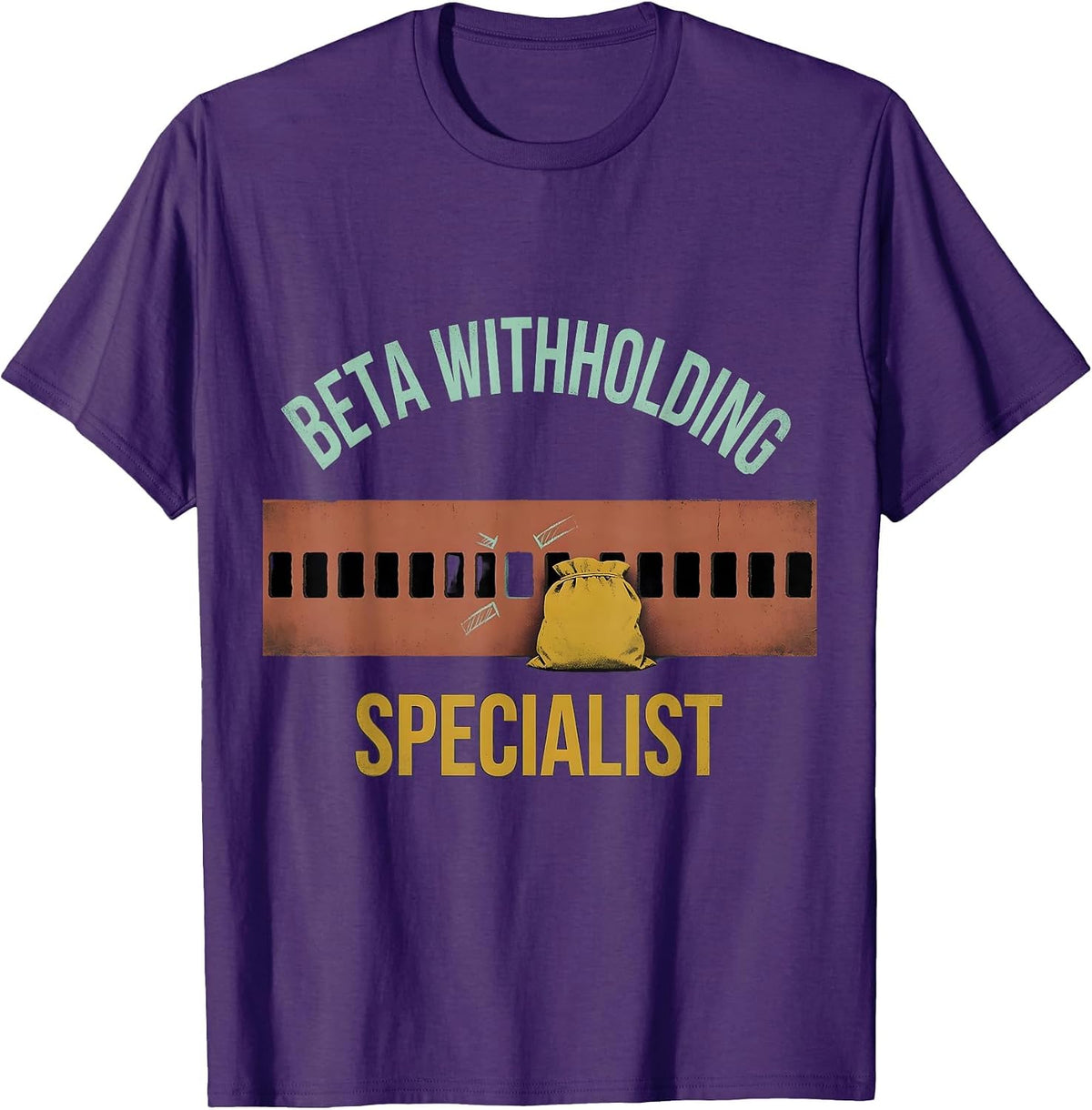 Beta Withholding Specialist Funny Rock Climbing Bouldering T-Shirt - Purple
