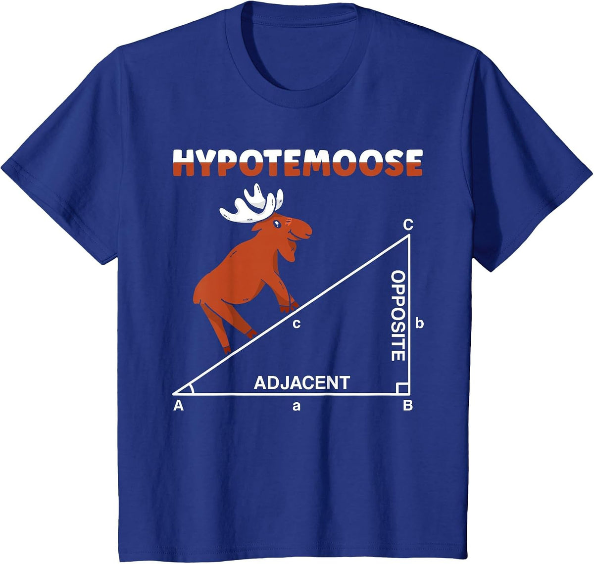 Hypotemoose Mathematics Teacher Mathematician Math Geek T-Shirt - Royal Blue