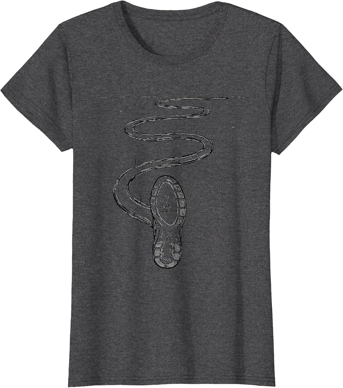 Women's Yes. 26.2. Ask My Watch Funny Runner Marathon Gift T-Shirt - Dark Heather Grey