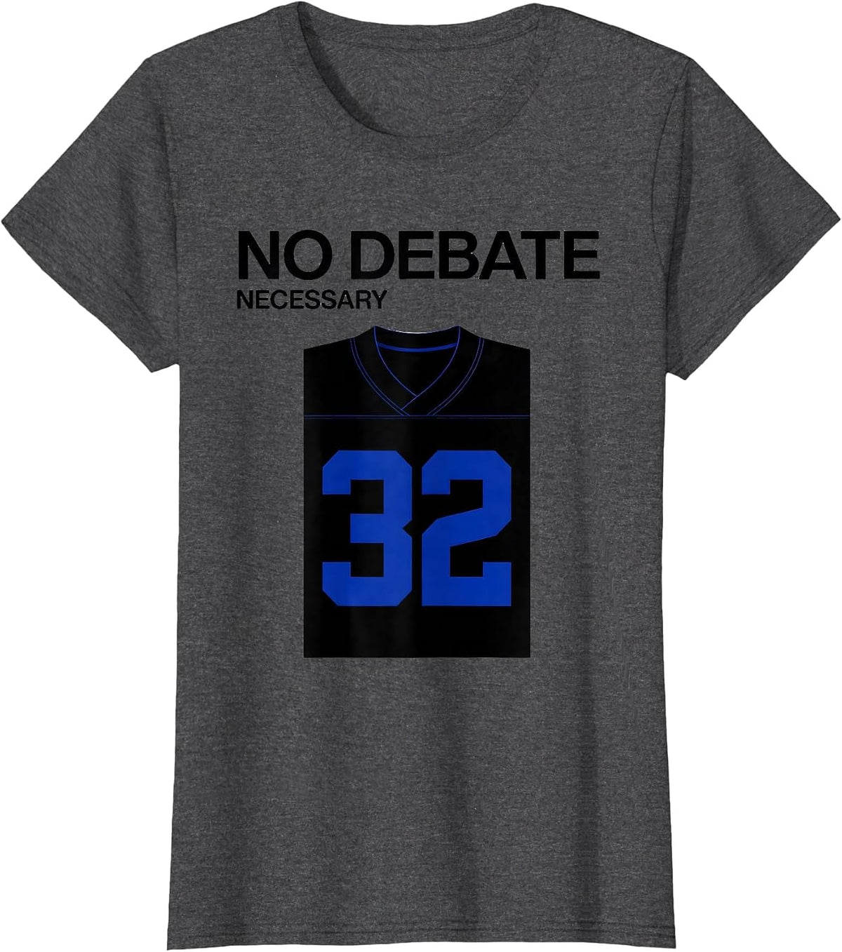 Women's No Debate Necessary GOAT Basketball Legend Tribute Sports T-Shirt - Dark Heather Grey