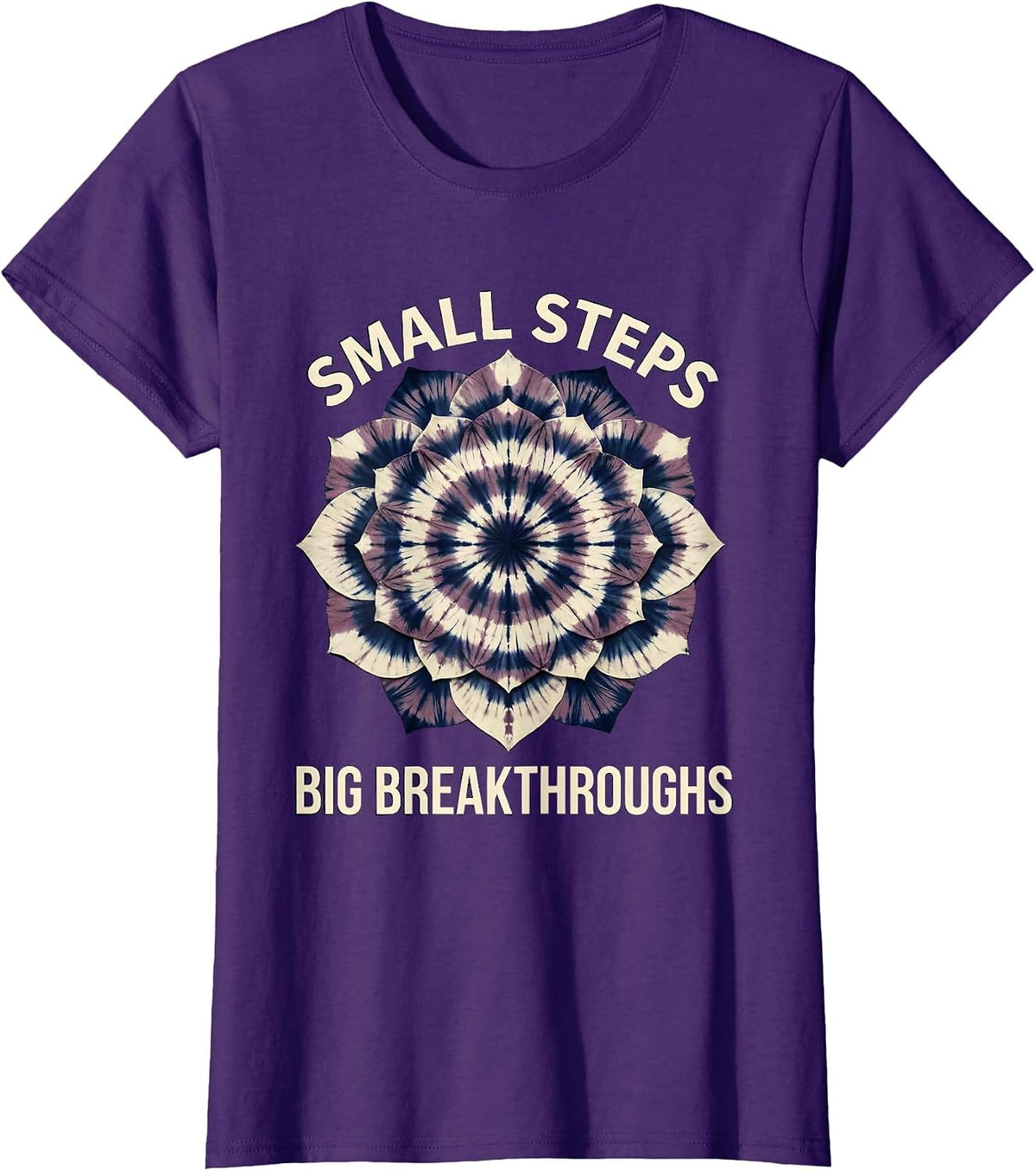 Women's Small Steps Big Breakthroughs Paraprofessional Design T-Shirt - Purple