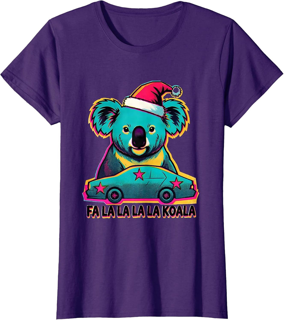 Women's Fa La La La La Koala Funny Koala Lover Australian Animal T-Shirt - Purple