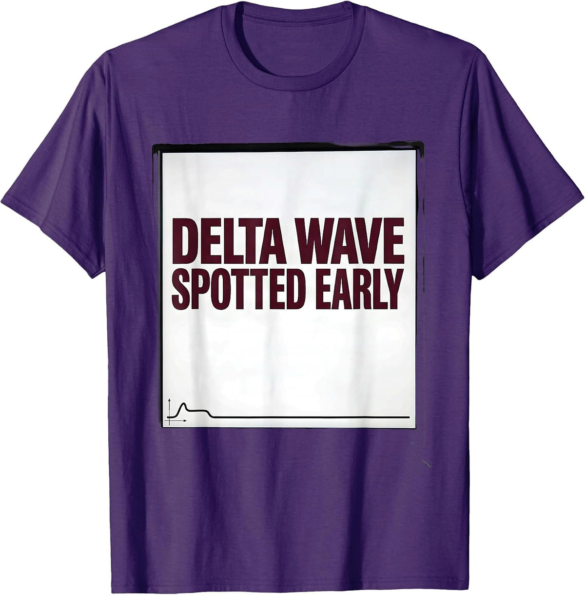 Delta Wave Spotted Early Cardiology Humor Cardiac Nurse T-Shirt - Purple