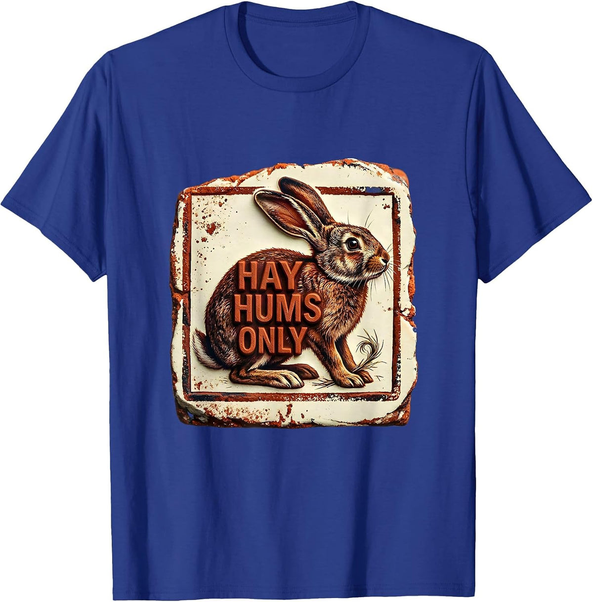 Hay Hums Only Alt Goth Cute Bunny Rabbit Lover T-Shirt - Royal Blue