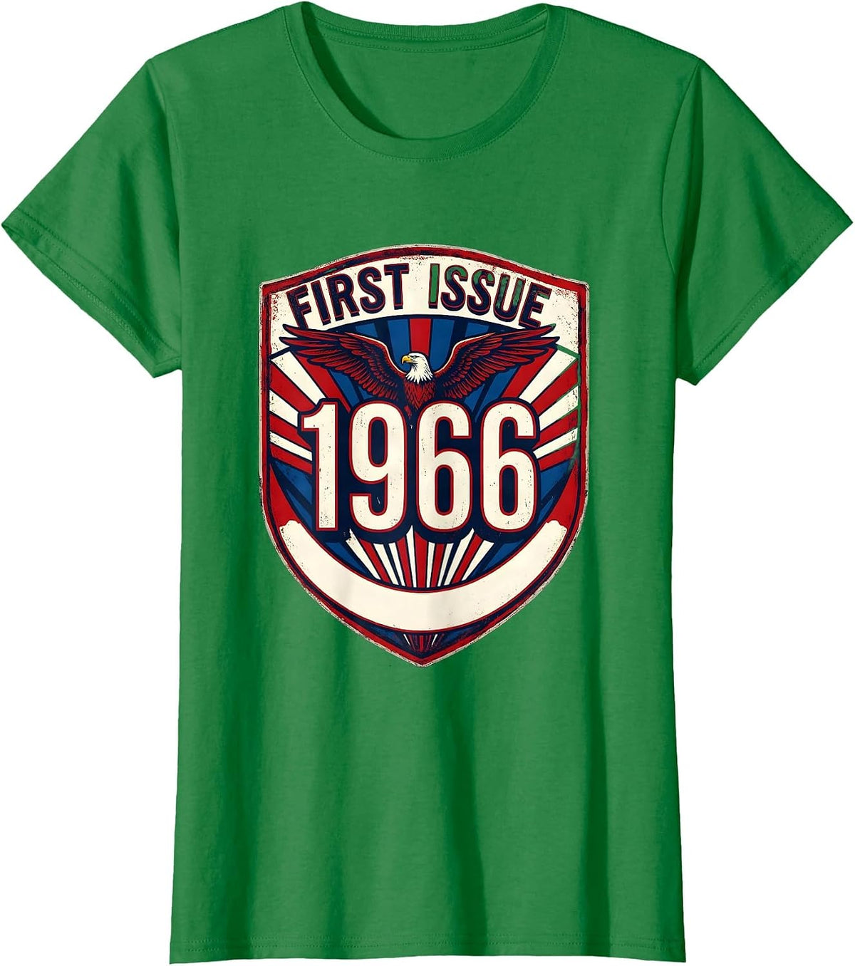 Women's First Issue 1966 Vintage Stamp 60th Birthday Gift Men Women T-Shirt - Kelly Green