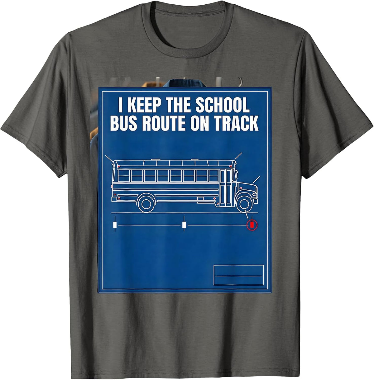 Men's I Keep The School Bus Route On Track Funny School Bus Driver T-Shirt - Asphalt Grey