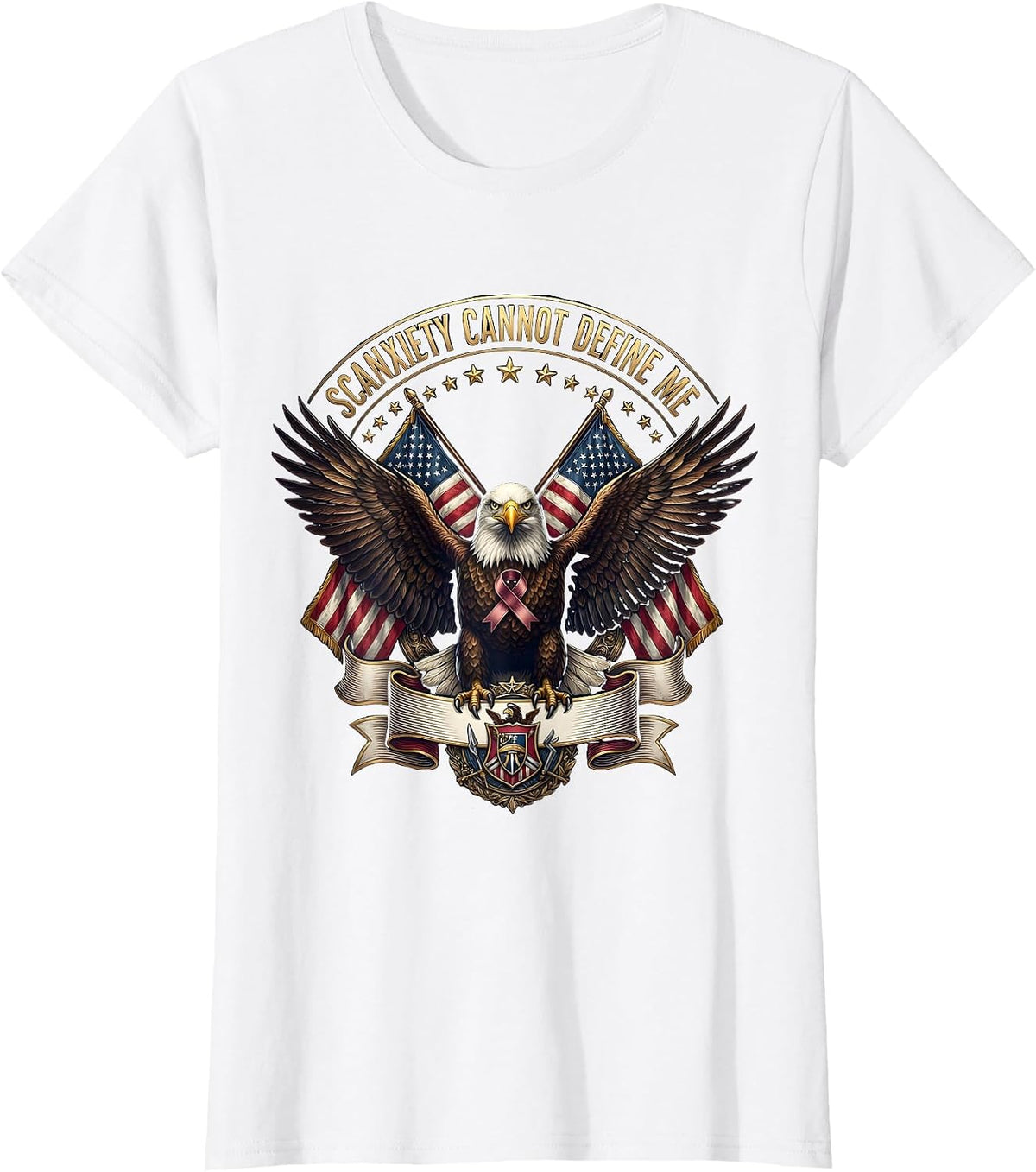 Scanxiety Cannot Define Me Metastatic Breast Cancer T-Shirt - White
