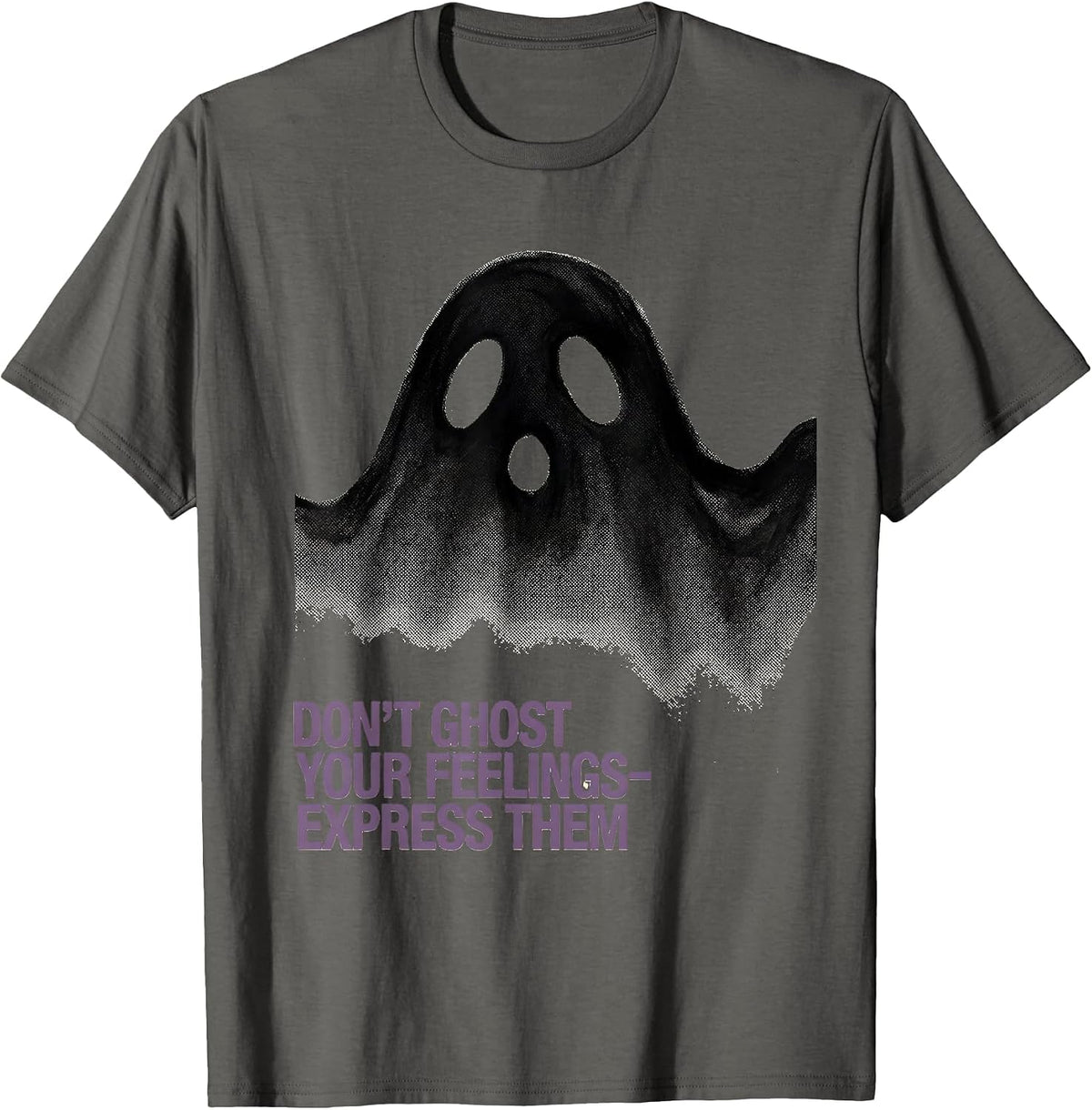 Don't Ghost Your Feelings—Express Them Halloween School T-Shirt - Asphalt Grey