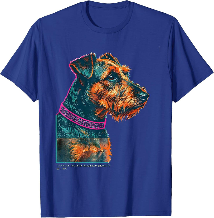 Terrier-Raised Reading Society Est. 1995 Vintage T-Shirt - Royal Blue
