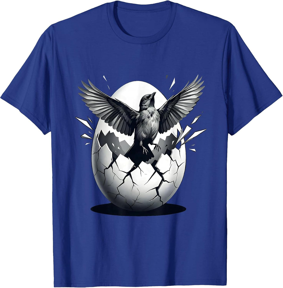 Men's Suicide Awareness Cracked Egg New Bird Emerging T-Shirt - Royal Blue