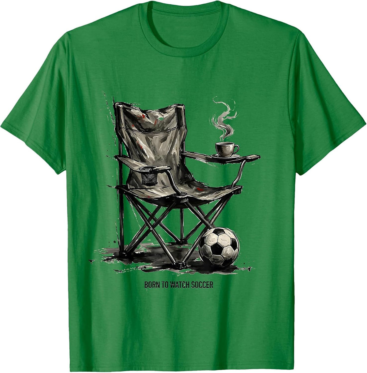 Men's Born to Watch Soccer Dad Graphic Design T-Shirt - Kelly Green