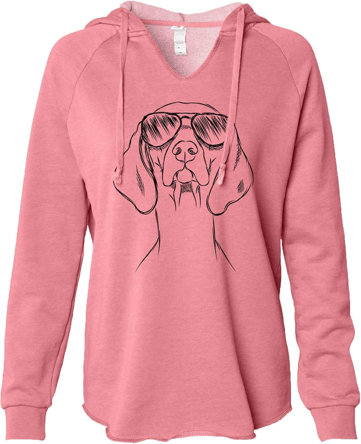 Inkopious Sawyer the Vizsla - Cali Wave Hooded Sweatshirt - Dusty Rose
