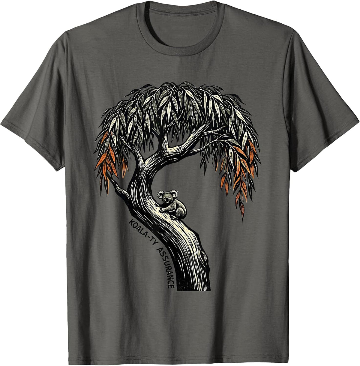 Men's Koala-ty Assurance Cute Koala Pun Animal Lover Humor T-Shirt - Asphalt Grey
