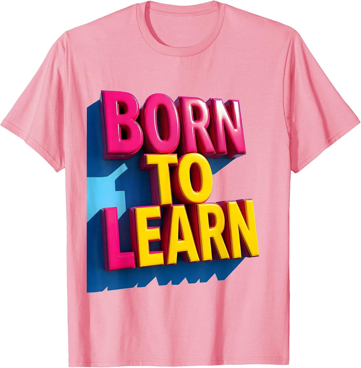 Born To Learn Hello First Grade Girl Design T-Shirt - Pink