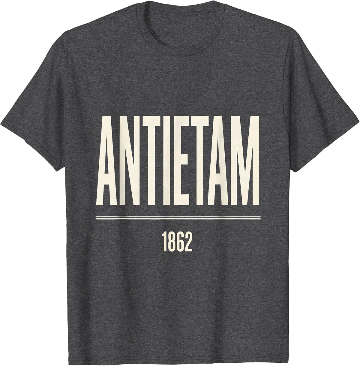 Antietam 1862 Civil War History Enthusiast Battlefield T-Shirt - Dark Heather Grey
