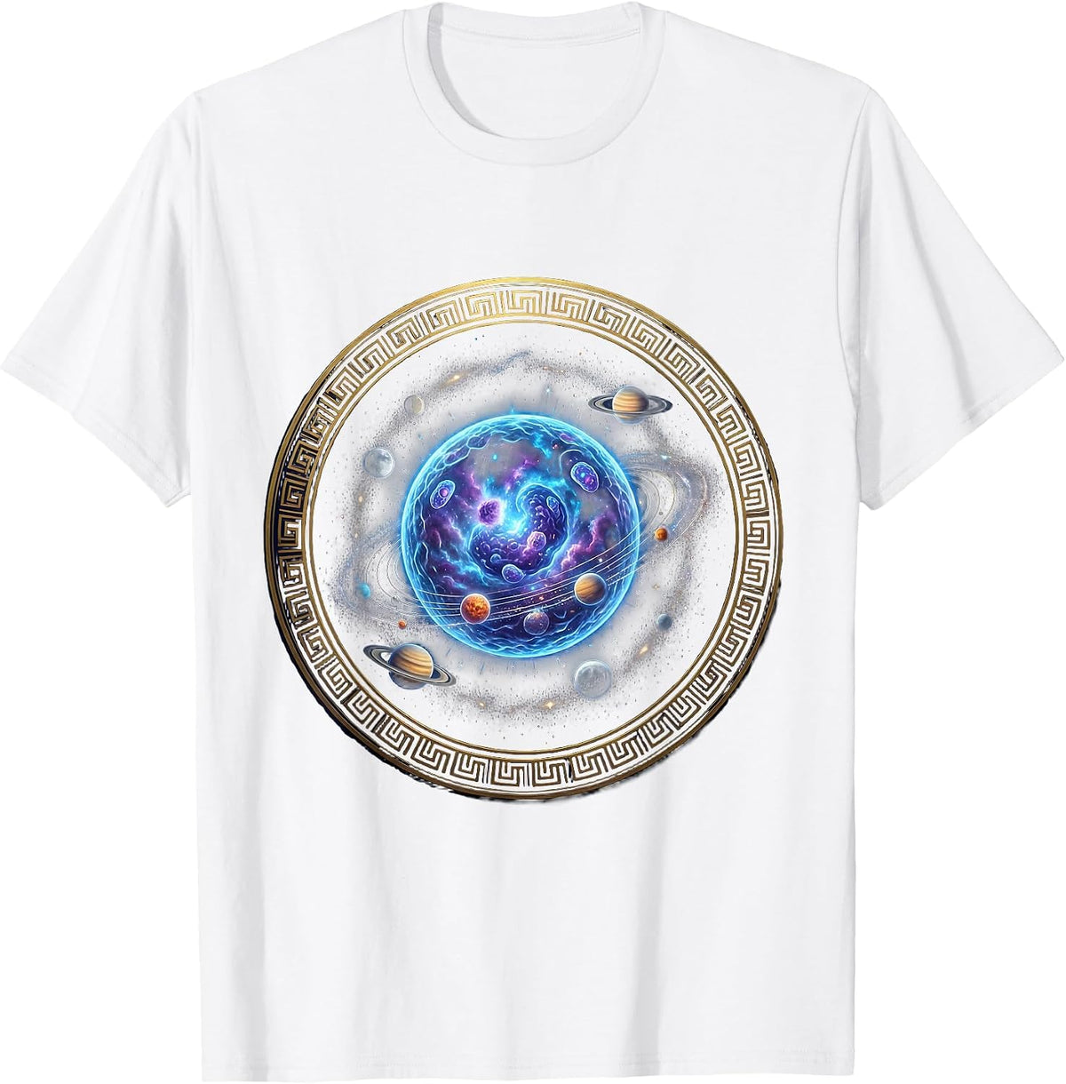 Microscope Cellular World Science Graphic T-Shirt - White